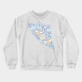 bee kind - floral pattern Crewneck Sweatshirt